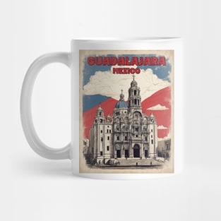 Guadalajara Mexico Vintage Poster Tourism 3 Mug